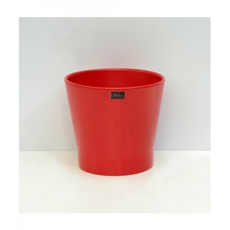 Chậu gốm 05-LT001-10 màu đỏ mờ (16x16xH14cm)