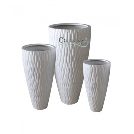 Chậu Concave Fiberstone 08-5017-S3-22 màu trắng