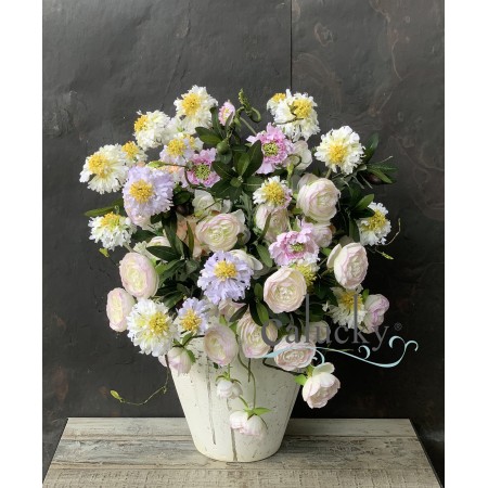 TP152736 - Chậu Rocement Hoa Hồng Trà, Tai Thỏ