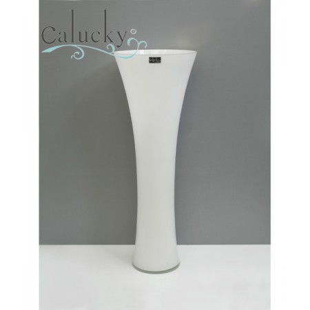 Bình thủy tinh miệng loe màu trắng 23-229987A